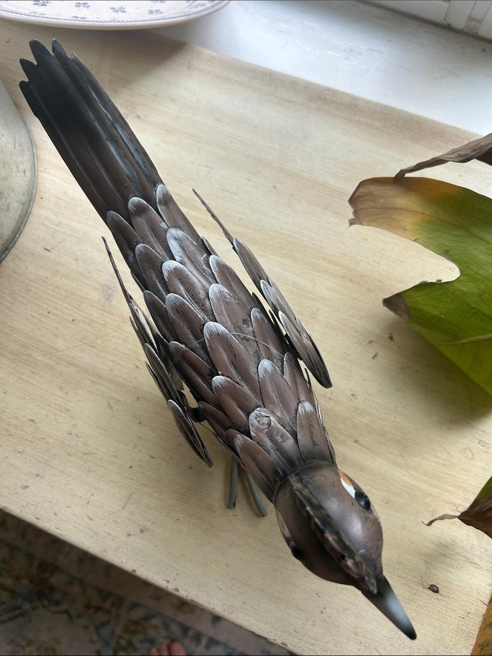 Decorative Metal roadrunner Bird Figurine - Brown - Picture 2 of 5